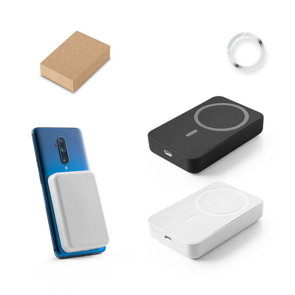 Imagem destacada do produto Bateria portátil magnética por indução 10.000 mAh